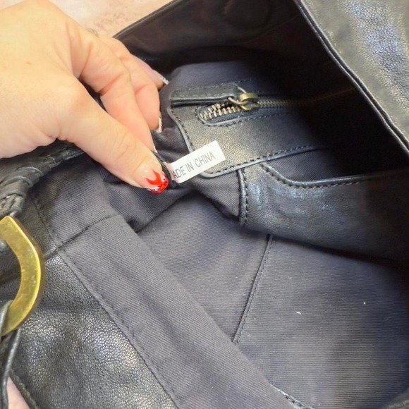 black faux leather slouchy hobo bag by Pour La Victoire - Picture 7 of 8